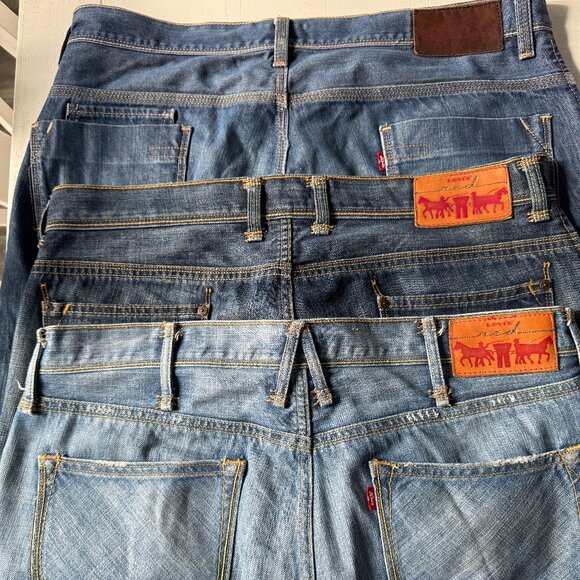 Vintage Levis Red collection Mens Jeans - 3 pair set